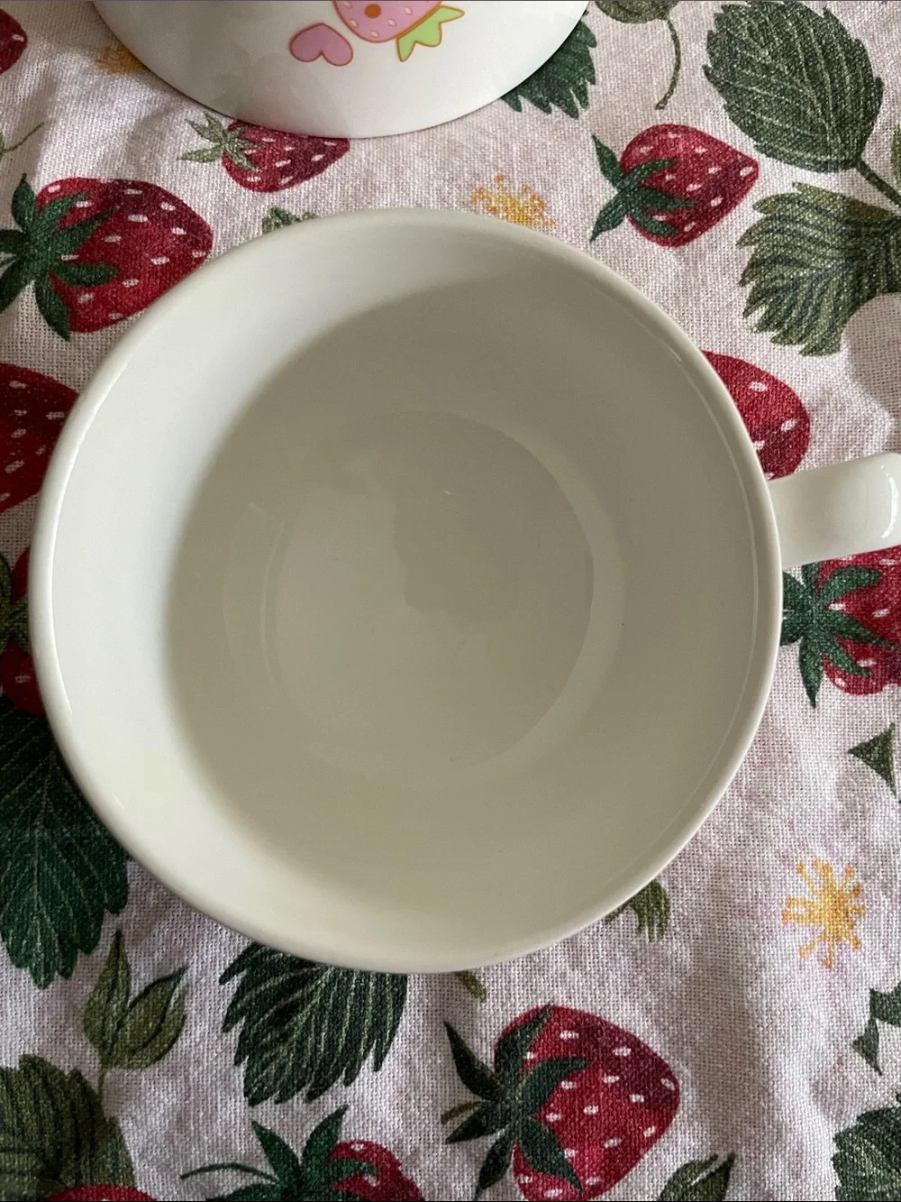 Stunned Mind Strawberry Kitty Cat Mug Pink White Kawaii Coffee Tea Cup Ceramic